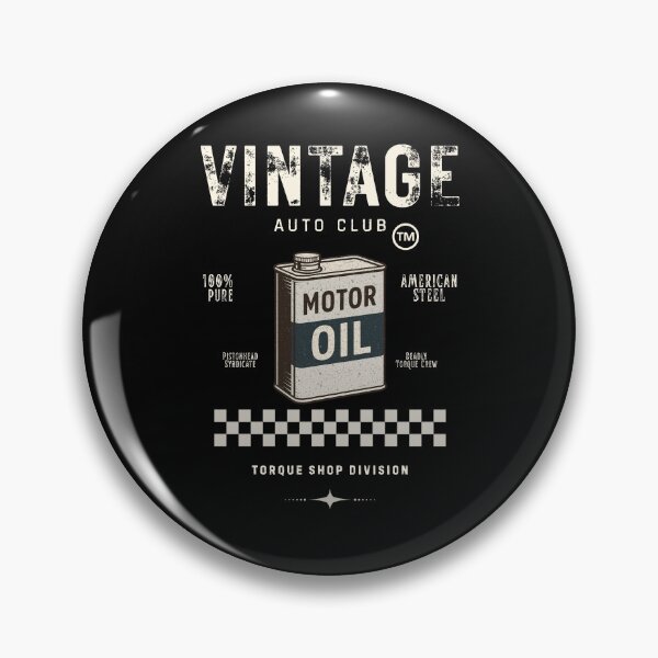 Item preview, Vintage Motor Oil Can – 1950s Garage Style Illustration for Classic Car Enthusiast Apparel & Decor designed and sold by Thehatinthecat.