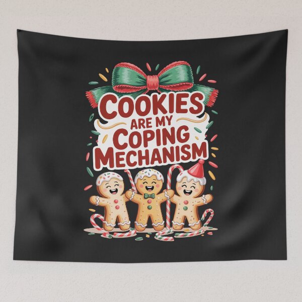 Item preview, Cookies Are My Coping Mechanism: Funny Gingerbread Holiday Art designed and sold by elynne9.