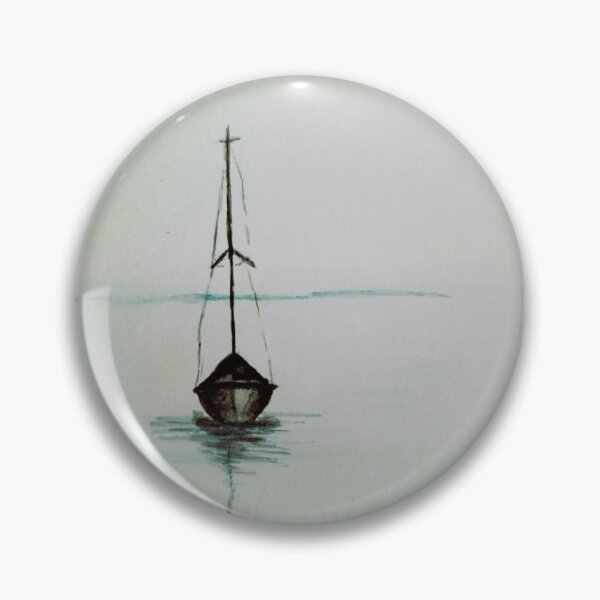 Item preview, Sailboat silhouette original watercolor painting  designed and sold by GwendolynLee.