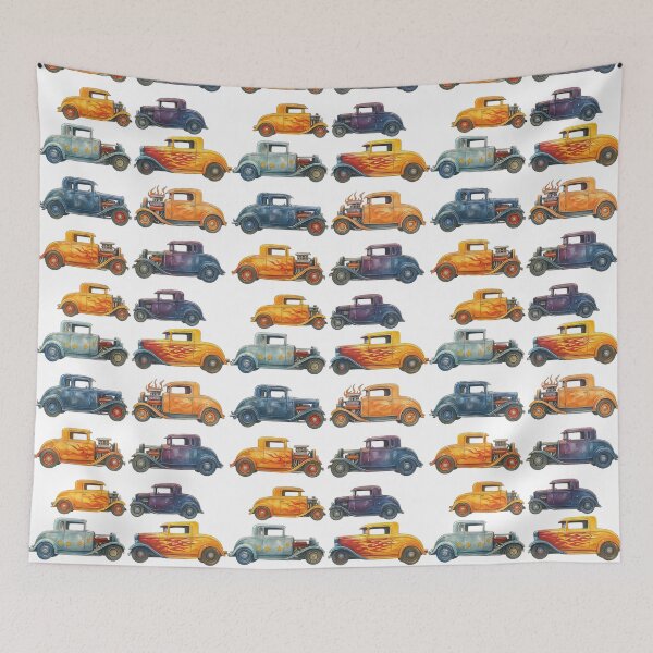 Item preview, Classic Hot Rod Cars Collection Retro Style Design designed and sold by ArtfulWeave.