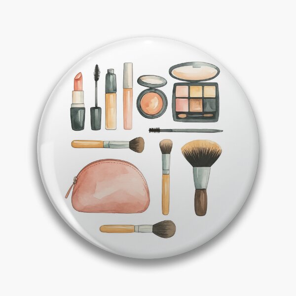 Item preview, Watercolor Makeup Essentials Set Beauty Illustration designed and sold by ArtfulWeave.