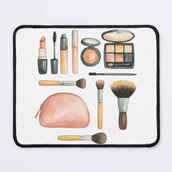Item preview, Watercolor Makeup Essentials Set Beauty Illustration designed and sold by ArtfulWeave.