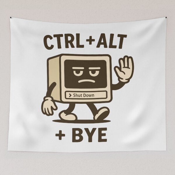 Item preview, CTRL+ALT+BYE Graphic Tee for Tech Enthusiasts and Gamers designed and sold by ThreadQuirk.