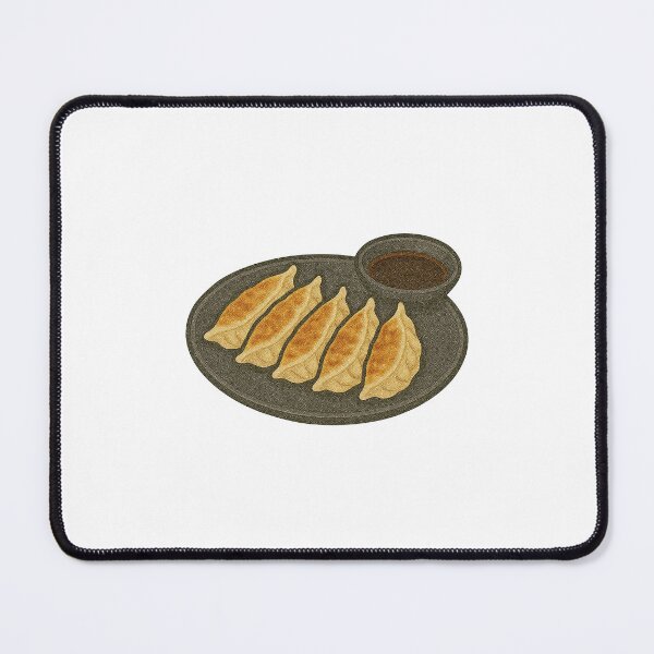 Item preview, Gyoza Dumplings on Plate with Dipping Sauce – Japanese Food Art designed and sold by Vendeloc.