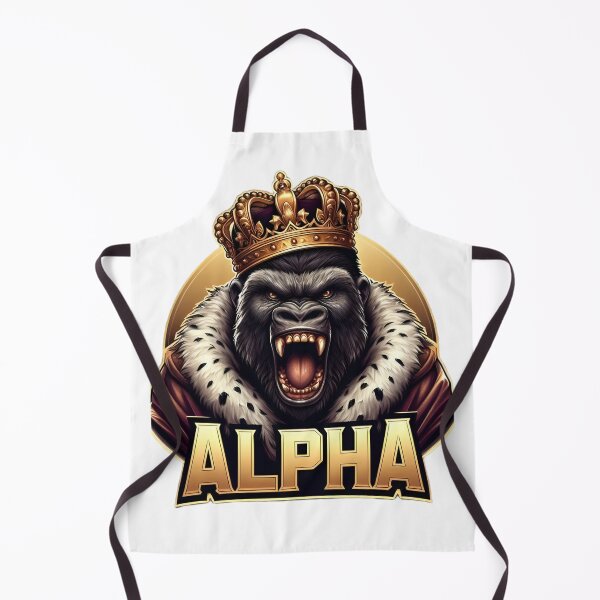 Item preview, Alpha Gorilla – Majestic Royal Ape with Crown & Bold “ALPHA” designed and sold by UmcommonGoods.