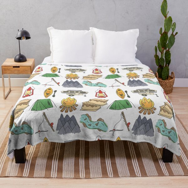 Item preview, Camping Adventure Doodles Rustic Outdoor Icons designed and sold by ArtfulWeave.