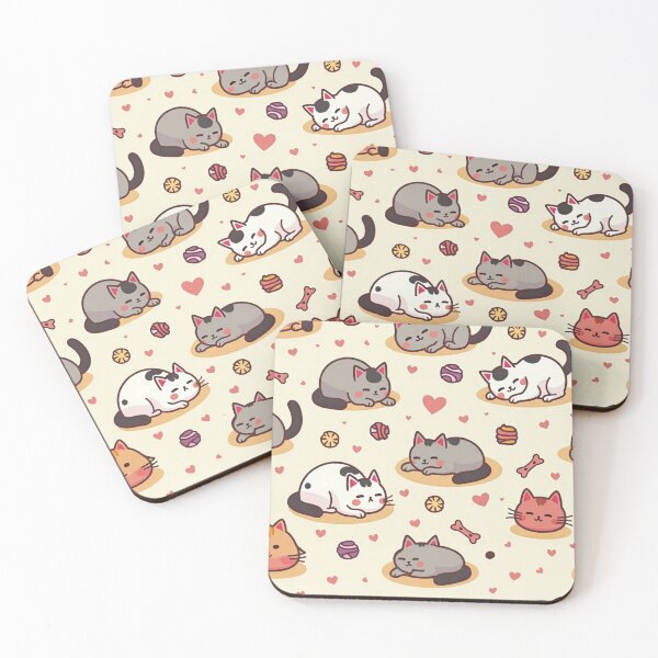 Item preview, Cute Cats Seamless Pattern for Cat Lovers designed and sold by Whimsy Works Lab.