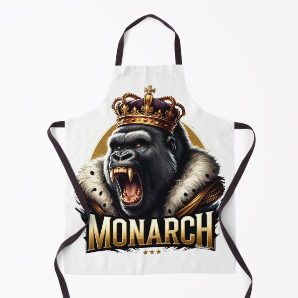 Item preview, Alpha Gorilla – Majestic Royal Ape with Crown & Bold “MONARCH” designed and sold by UmcommonGoods.
