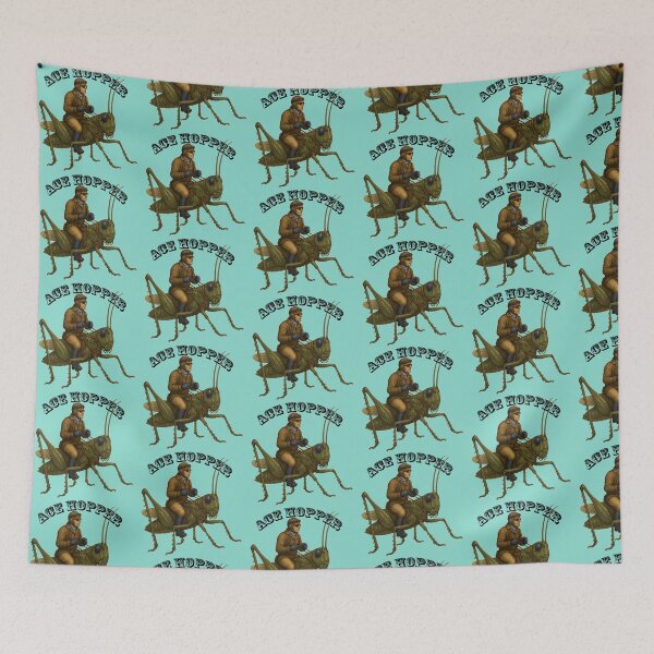 Item preview, Vintage Pilot Riding on the Back of a Giant Grasshopper URM designed and sold by urmaddad.