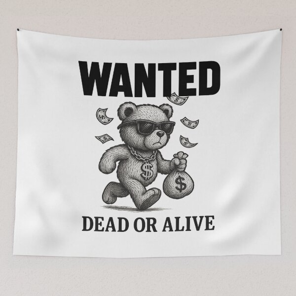 Item preview, Wanted Bear Banknotes Escape designed and sold by Tuned Prints.