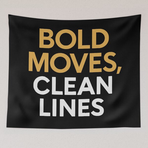 Item preview, Bold Moves Clean Lines Tee designed and sold by ThreadQuirk.