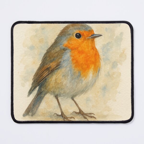 Item preview, Robin in aquacolor designed and sold by mariscahak.