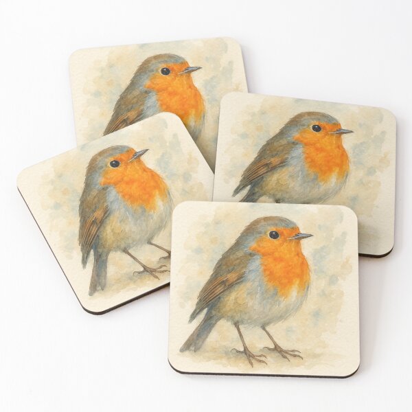 Item preview, Robin in aquacolor designed and sold by mariscahak.