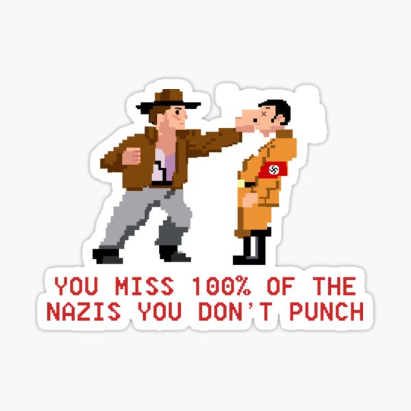 Item preview, You miss 100% of the nazis you don't punch designed and sold by remerasnerdas.