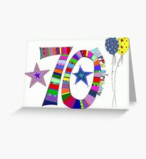 70. Geburtstag Bunte Luftballons Happy 70 Grußkarte
