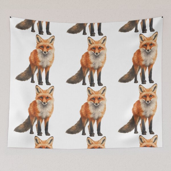 Artikelvorschau, Charmantes Rotfuchs-Aquarell-Waldtierporträt entworfen und verkauft von ArtfulWeave.