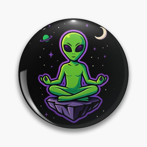 Item preview, Meditating Alien - Cosmic Zen Vector Art Print designed and sold by OnPointOutfits.