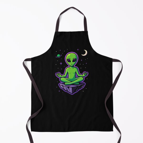 Item preview, Meditating Alien - Cosmic Zen Vector Art Print designed and sold by OnPointOutfits.