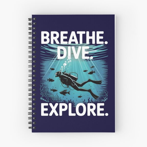 Item preview, Sea Explorer Turquoise  Glow Scuba Diver  T‑Shirt – Breathe Dive Explore  designed and sold by al21ex.
