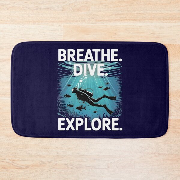 Item preview, Sea Explorer Turquoise  Glow Scuba Diver  T‑Shirt – Breathe Dive Explore  designed and sold by al21ex.