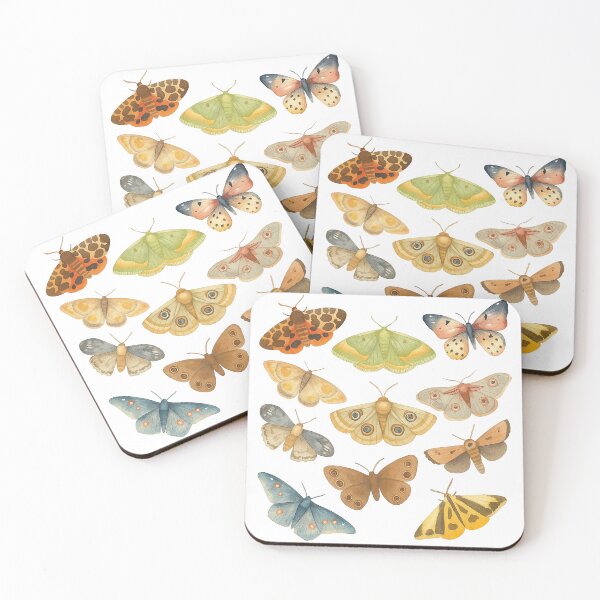 Item preview, Beautiful Moth Species Collection in Natural Colors designed and sold by ArtfulWeave.