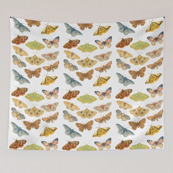Item preview, Beautiful Moth Species Collection in Natural Colors designed and sold by ArtfulWeave.