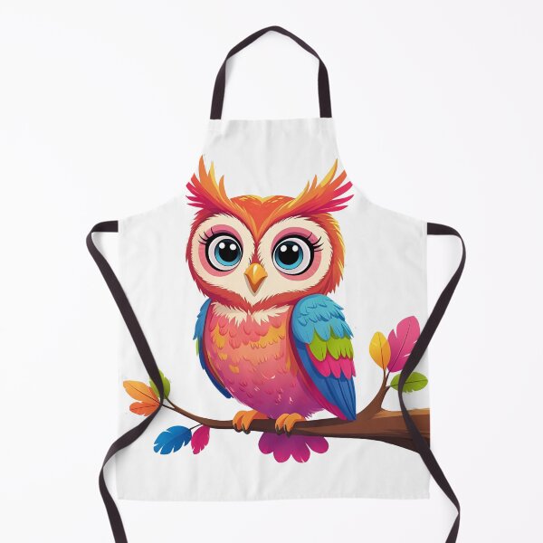 Item preview, "Colorful Cartoon Owl – Whimsical Bright Night Bird Art" designed and sold by Mateusz Olczyk.