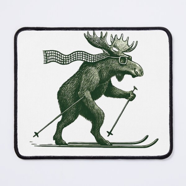 Item preview, Moose skiing designed and sold by Strand Visuals.