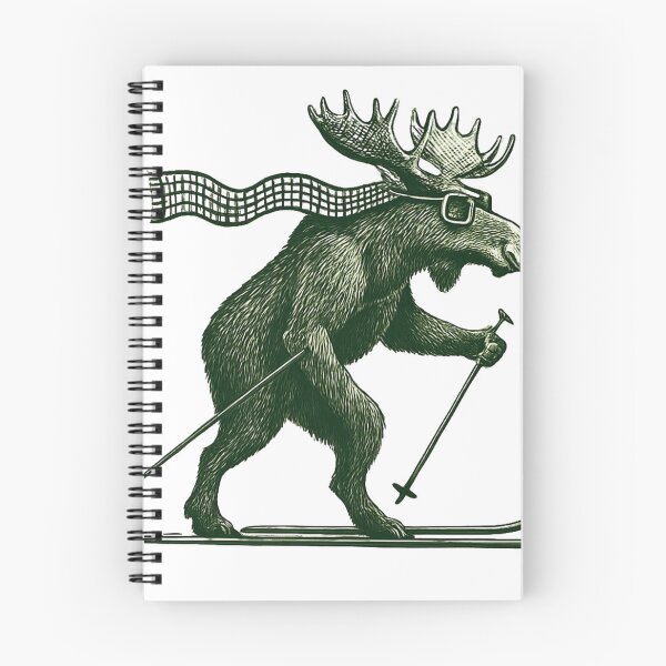 Item preview, Moose skiing designed and sold by Strand Visuals.