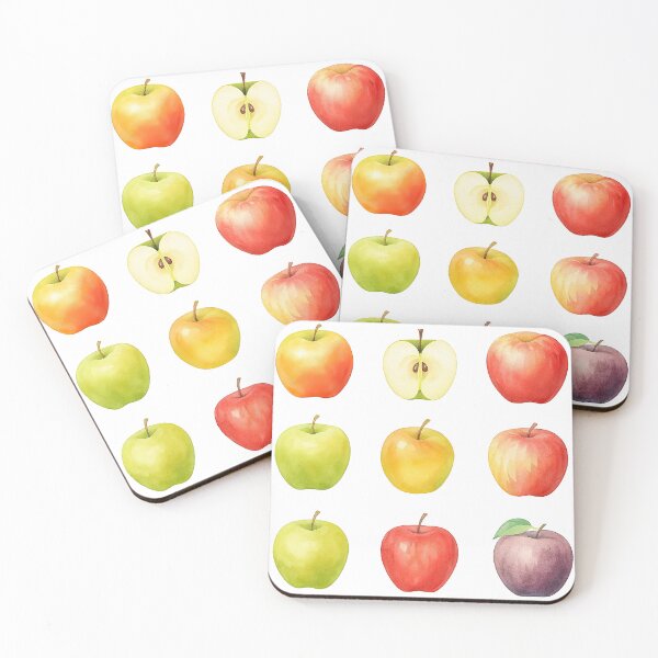 Item preview, Watercolor Apple Varieties Collection Fruit Illustration designed and sold by ArtfulWeave.