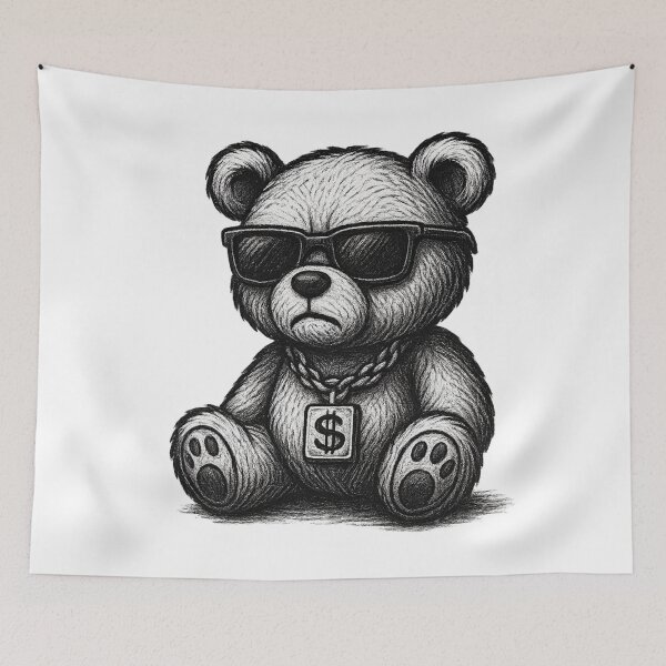Item preview, Teddy in gangsta look designed and sold by Tuned Prints.