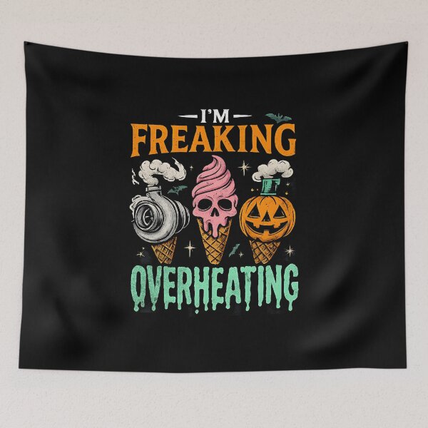 Item preview, I’m Freaking Overheating Funny Halloween Drag Racing designed and sold by CarantinedChaos.