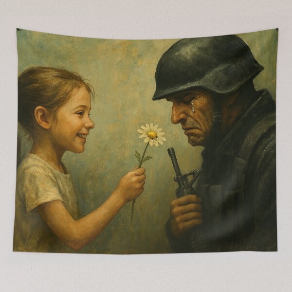 Item preview, Hope and Humanity – Girl and Soldier designed and sold by Nuvijo.