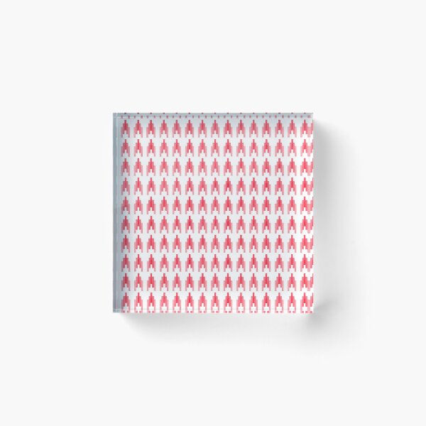 Item preview, Pink Lines Geometric Vector Pattern (Space Invaders) designed and sold by AffordableArtCo.