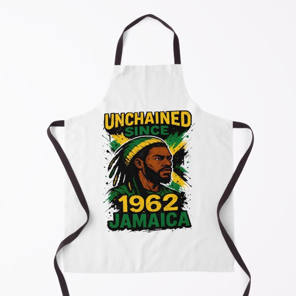 Item preview, Jamaica Independence Art - Unchained Since 1962 - Jamaican Independence Art – Bold Man with Jamaica Flag – Cultural Pride Design designed and sold by tigger shop.