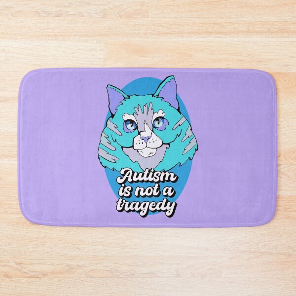 Item preview, Autism is not a tragedy cat blue cat designed and sold by crestfallenmermaid.