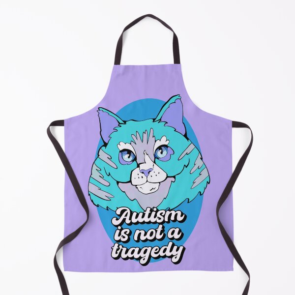 Item preview, Autism is not a tragedy cat blue cat designed and sold by crestfallenmermaid.