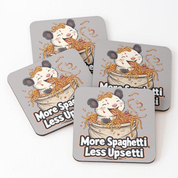 Artikelvorschau, Mehr Spaghetti, weniger Ärger – Süßes Opossum, das Spaghetti isst, lustiges T-Shirt entworfen und verkauft von JonHale.