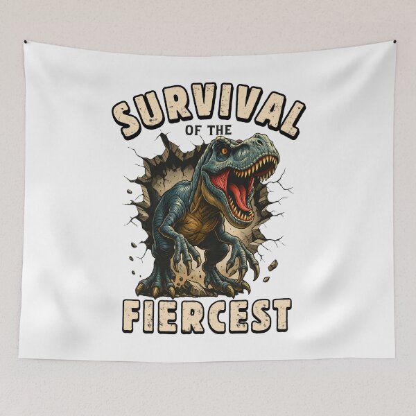 Item preview, Survival of the Fiercest Dinosaur Shirt – Bold T-Rex Design for Kids and Adults designed and sold by tigger shop.