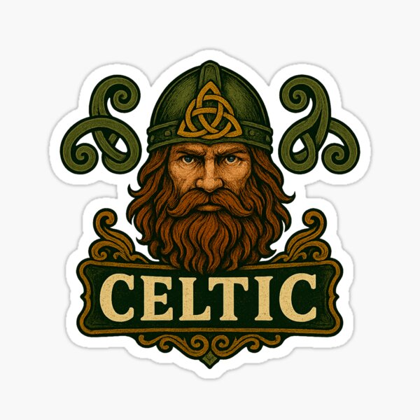 Item preview, Celtic Warrior Head | Tribal Norse Mythology Design designed and sold by RetroVibeFactory.