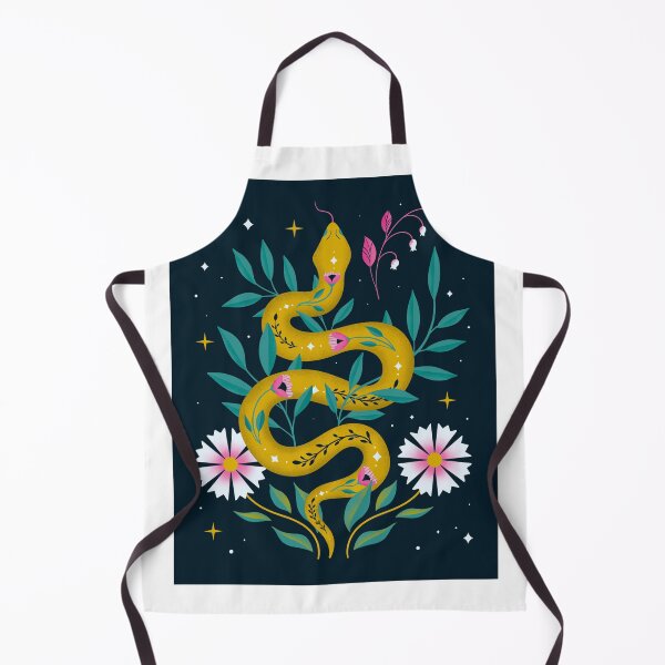 Item preview, Celestial Snake Wall Art- snake botanical art print designed and sold by GwenAguilar.