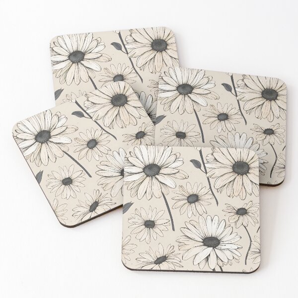 Item preview, Delicate daisies blooming in soft neutral tones. designed and sold by MissYouONLY.