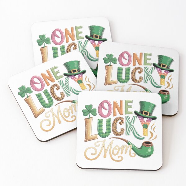 Item preview, ONE LUCKY MOM designed and sold by PatchMerch.