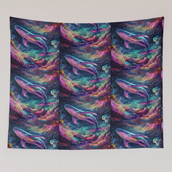 Item preview, cosmic whale nebula dream art work designed and sold by NivyasArtistry.