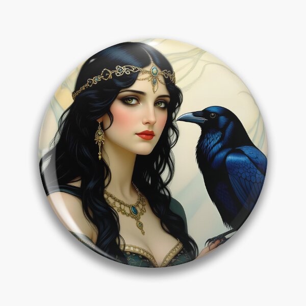 Item preview, Goddess Morrigan with Raven. designed and sold by SoniaSarkali.