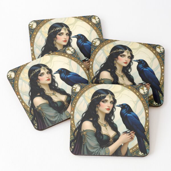 Item preview, Goddess Morrigan with Raven. designed and sold by SoniaSarkali.