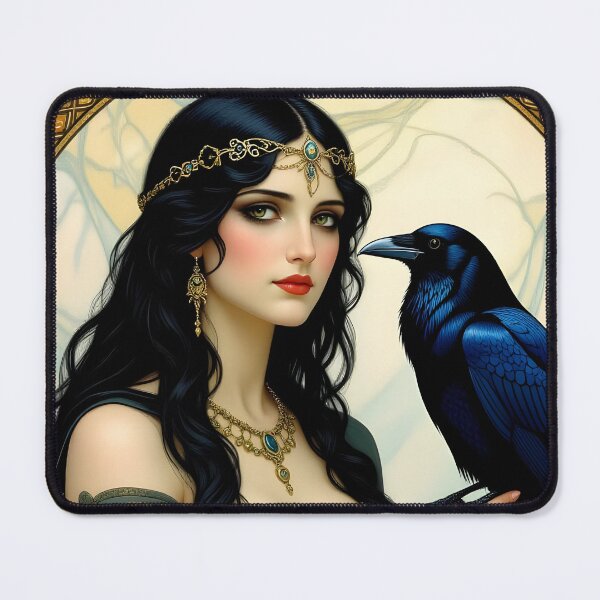 Item preview, Goddess Morrigan with Raven. designed and sold by SoniaSarkali.