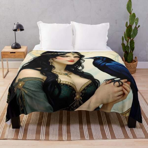 Item preview, Goddess Morrigan with Raven. designed and sold by SoniaSarkali.