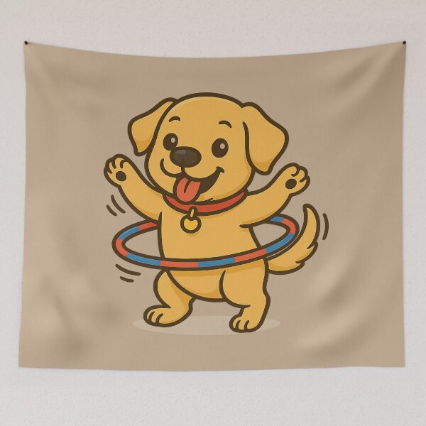 Item preview, Labrador Puppy Hula Hooping designed and sold by Nature's Palette.