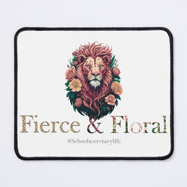 Item preview, School secretary appreciation Gift : Fierce & Floral  designed and sold by ArtVibeDesign.
